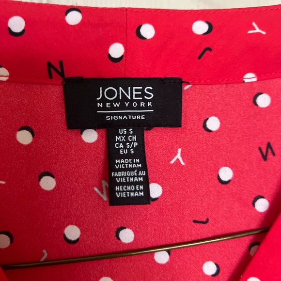 Jones New York Signature Long Sleeve Top, Red, Size XS, Pre-owned - Picture 10 of 11